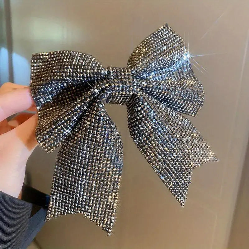 Clara - Rhinestone Bow Hair Clip