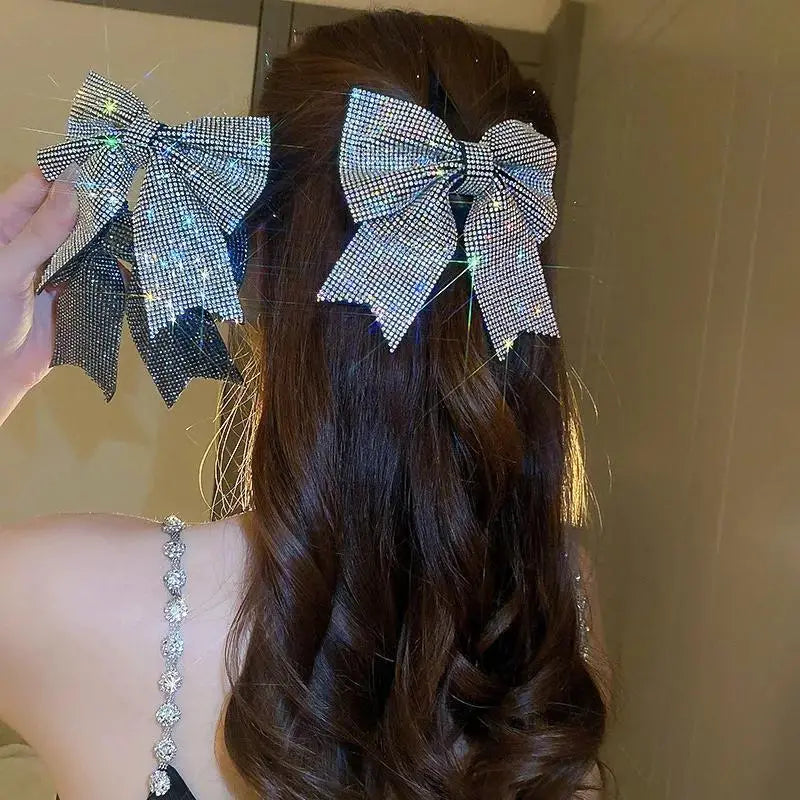 Clara - Rhinestone Bow Hair Clip