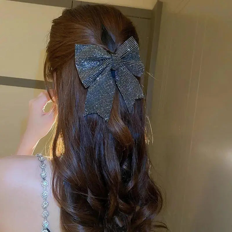 Clara - Rhinestone Bow Hair Clip