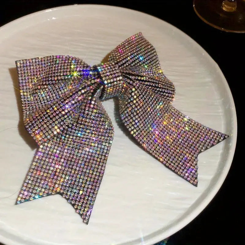 Clara - Rhinestone Bow Hair Clip