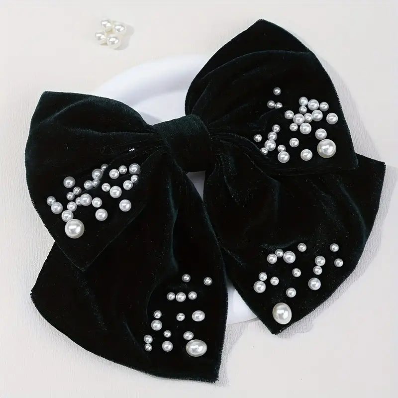 Audrey - Pearl Bow Hair Clip