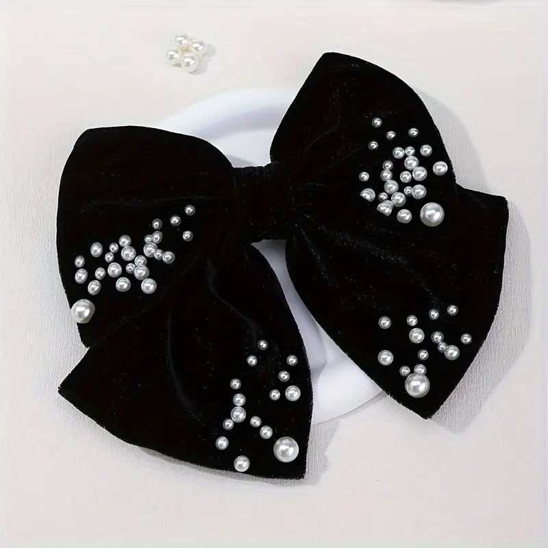 Audrey - Pearl Bow Hair Clip