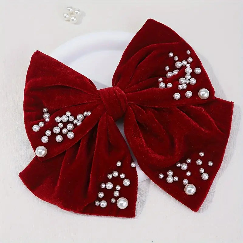 Audrey - Pearl Bow Hair Clip