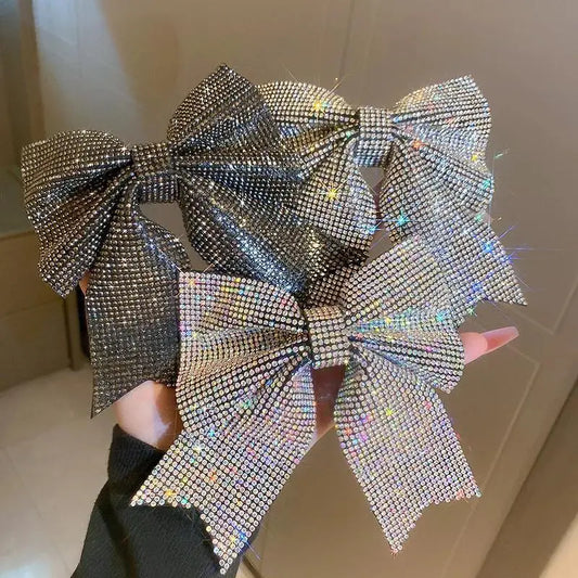 Clara - Rhinestone Bow Hair Clip