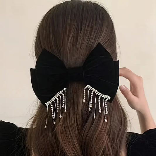 Habibi - Rhinestone Bow Hair Clip