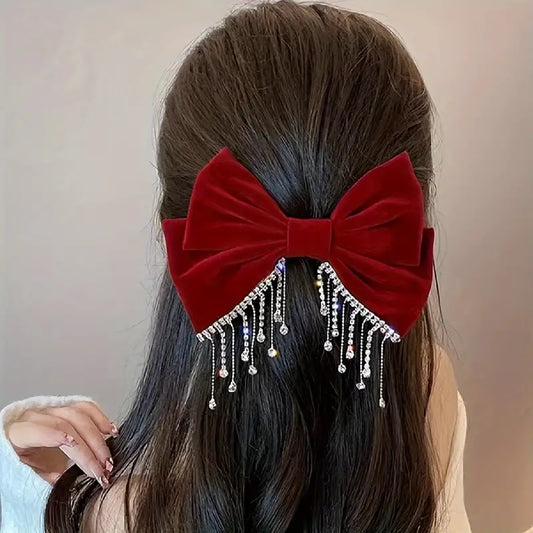 Habibi - Rhinestone Bow Hair Clip